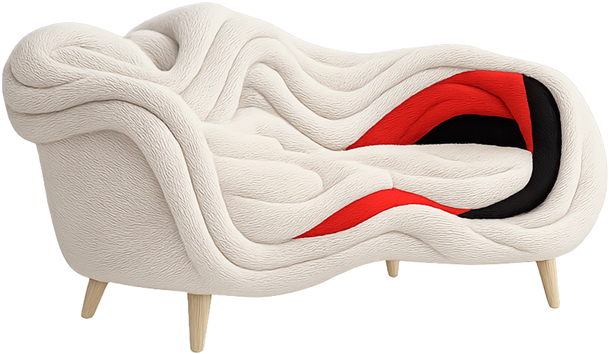 Sculptural sofa